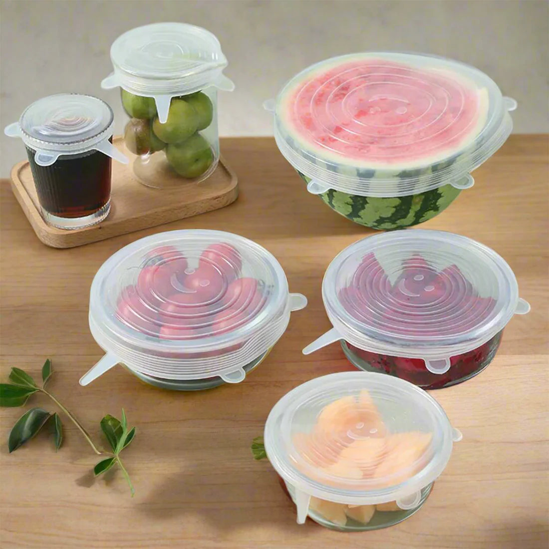 Premium Silicone Food Cover Stretch Lids – Set of 6 | Airtight, Reusable & BPA-Free