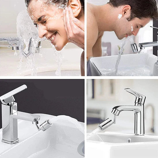 Splash Filter Faucet Sprayer for Kitchen & Bathroom – 360° Rotating Tap Nozzle