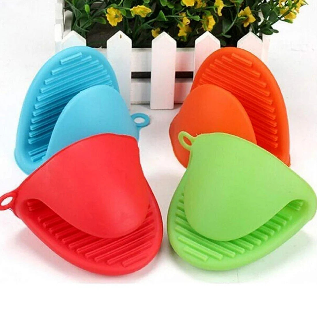 Silicone Heat-Resistant Potholder – Protective Mini Mitts for Cooking & Baking