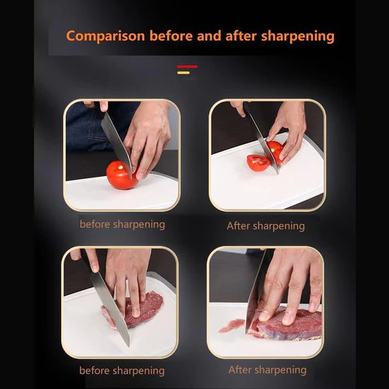 3-Step Handheld Knife Sharpener – Professional Knife Sharpening Tool for Kitchen & Chef Knives