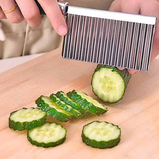 Stainless Steel Crinkle Cutter Knife for Salad & Vegetables