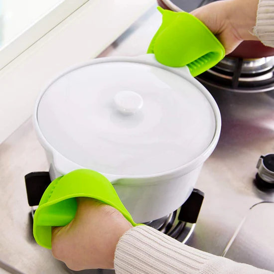 Silicone Heat-Resistant Potholder – Protective Mini Mitts for Cooking & Baking