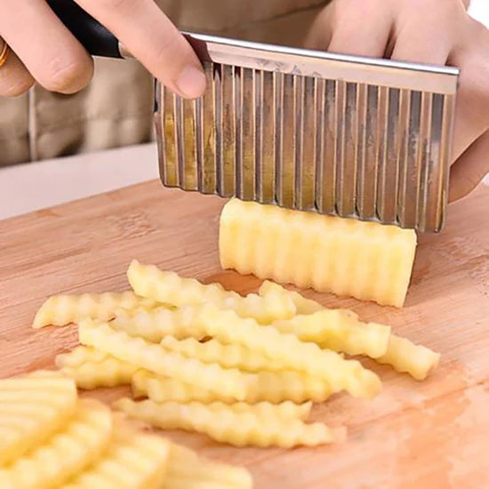 Stainless Steel Crinkle Cutter Knife for Salad & Vegetables