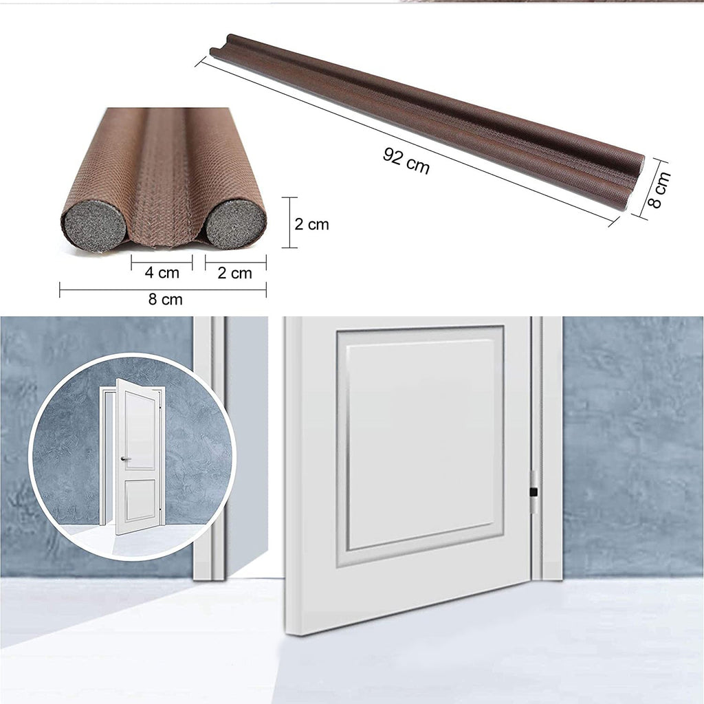 Twin Door Draft Stopper / Guard Protector for Doors and Windows – Noise & Dust Blocker