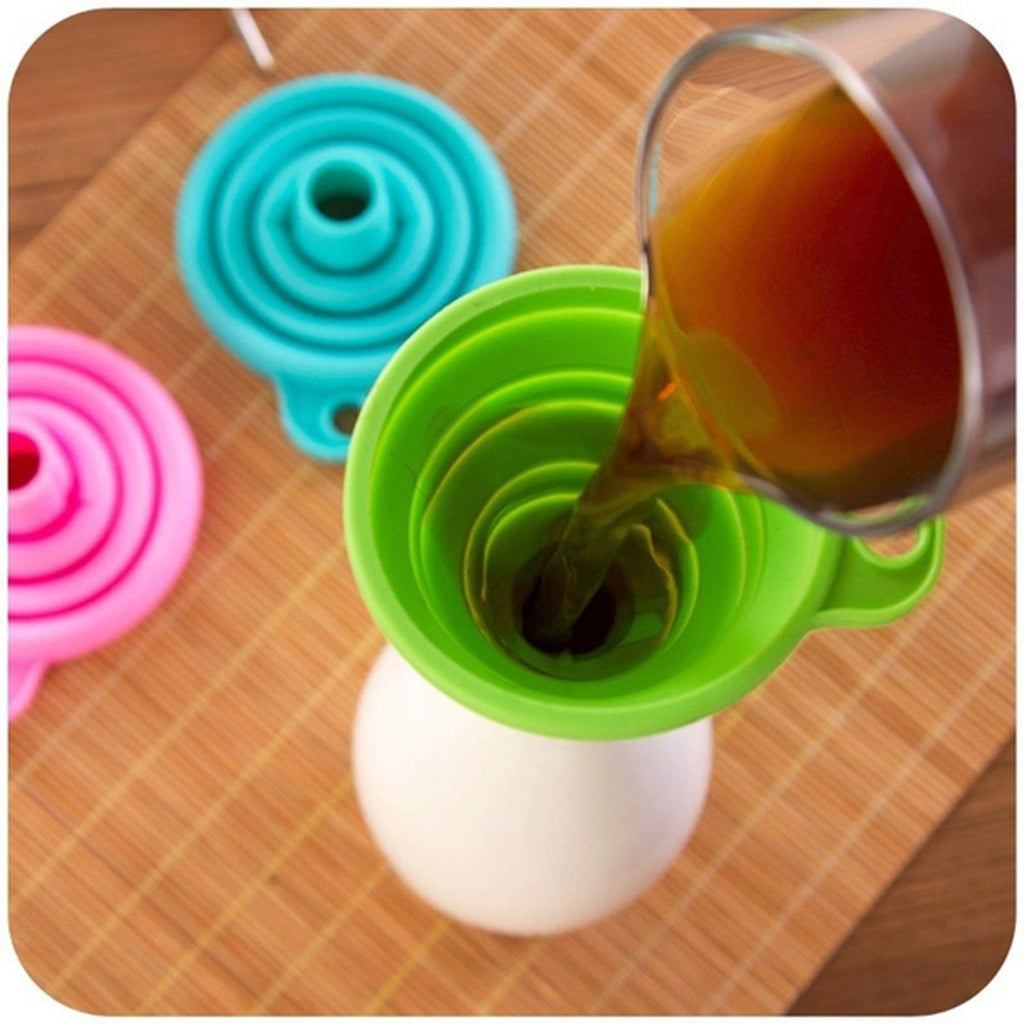 Premium Silicone Funnel for Kitchen | Heat-Resistant, Flexible & Spill-Proof