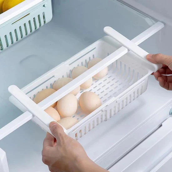 Fridge Organizer Drawer – Adjustable Storage Basket (Set of 4)