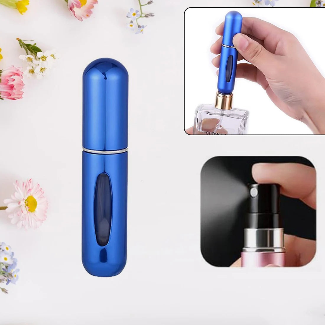 Mini Portable Perfume Spray Bottle | Refillable Travel Atomizer (5ml, 1 Pc, Mix Color)