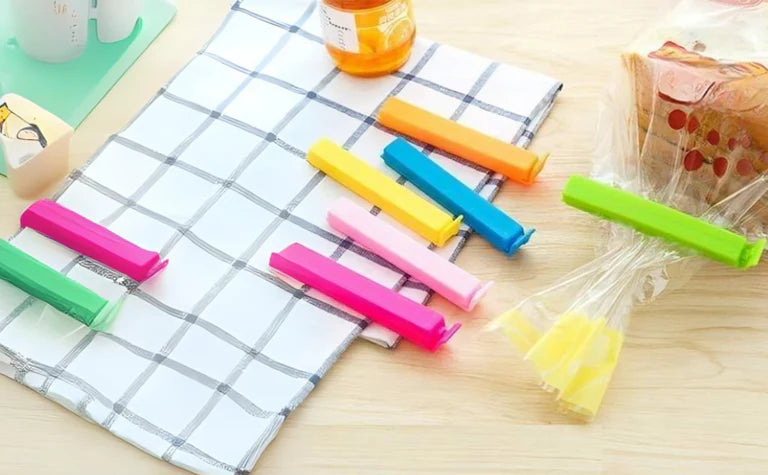 Plastic Snack Bag Clip Sealer Set (18 Pcs, Multicolour)